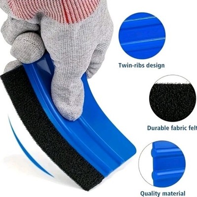 Filzrakel BLAU Wandtattoo Rakel Folienrakel Verkleberakel Car Wrapping Felt