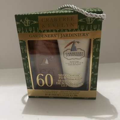 Crabtree & Evelyn GARDENERS 60 Second Fix HAND THERAPY & SCRUB (2) 3.5 oz SEALED