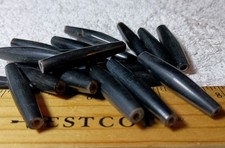 1.5 Inch - Buffalo Bone/Horn Hairpipe Beads - Black - - Pack Of 25