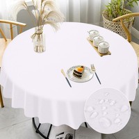 Tischdecke Rund 120Cm Abwaschbar Wasserabweisend FüR Garten, Party,