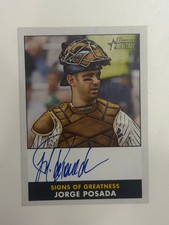 2007 Topps Bowman Heritage Signs of Greatness Jorge Posada Auto #SG-JP
