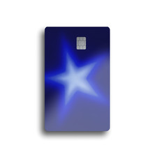 Neon Starburst Card Skin BLUE 