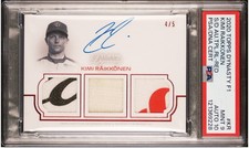 2020 Topps Dynasty F1 Formula 1 Red Patch Auto Kimi Raikkonen /5 PSA 9/10