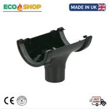 115mm FloPlast ROH1 Hi Cap Deepflow Running Outlet m Black Guttering