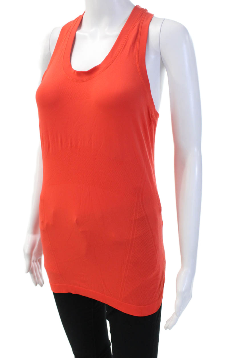 Athleta Womens Basic Solid Red Nylon Tank Round N… - image 2