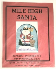 LIBBY STURDY MILE HIGH SANTA NEEDLEPOINT CANVAS PATTERN  *NEW*