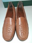 VINTAGE NOS SAS WEAVE CHESTNUT BROWN LEATHER SHOES FLATS SIZE 7.5 S NO WEAR  — photo 3