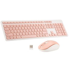 Wireless Keyboard and Mouse Combo, 2.4G Silent Cordless Keyboard Mouse Combo ...