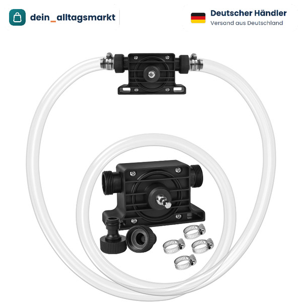 Bohrmaschinenpumpe Selbstansaugend 900 L/H Mit 2M Schlauch FüR Wasser ÖL-image
