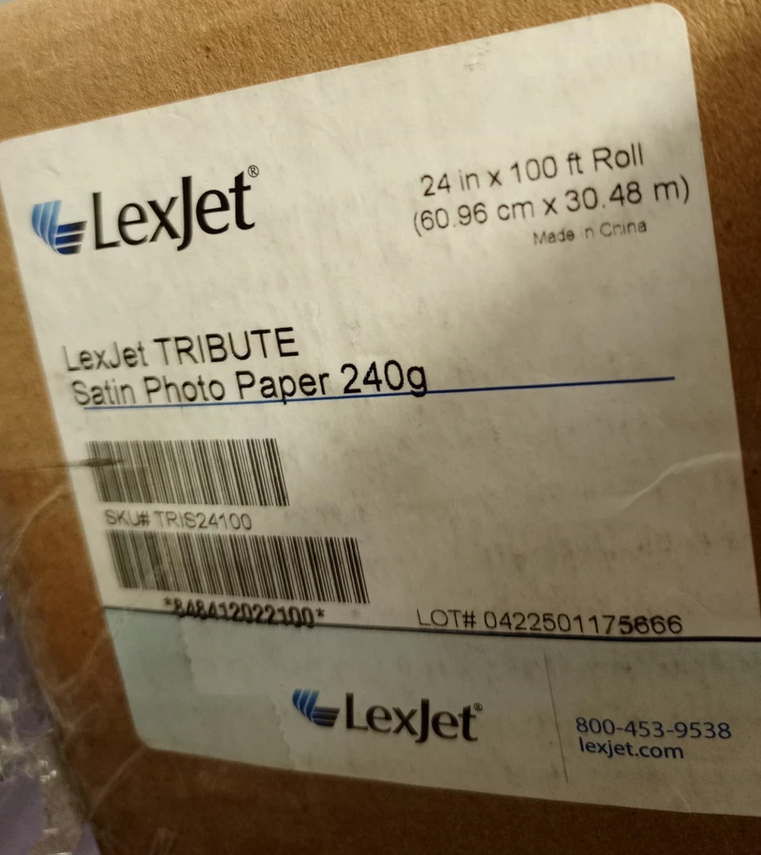 Papel fotográfico satinado LexJet Tribute 240 G 848412022100 rollo de 24" x 100' Foto 2 de 3