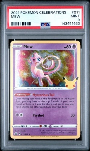 2021 POKEMON CELEBRATIONS #011 MEW PSA 9