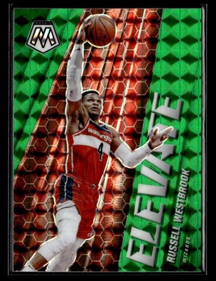 2020-21 Panini Mosaic #14 Russell Westbrook Elevate Mosaic Green card