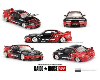 #ad #ad Kaido House x Mini GT Nissan Skyline GT R R33 Kaido Works ADVAN #191 1 64 $21.99