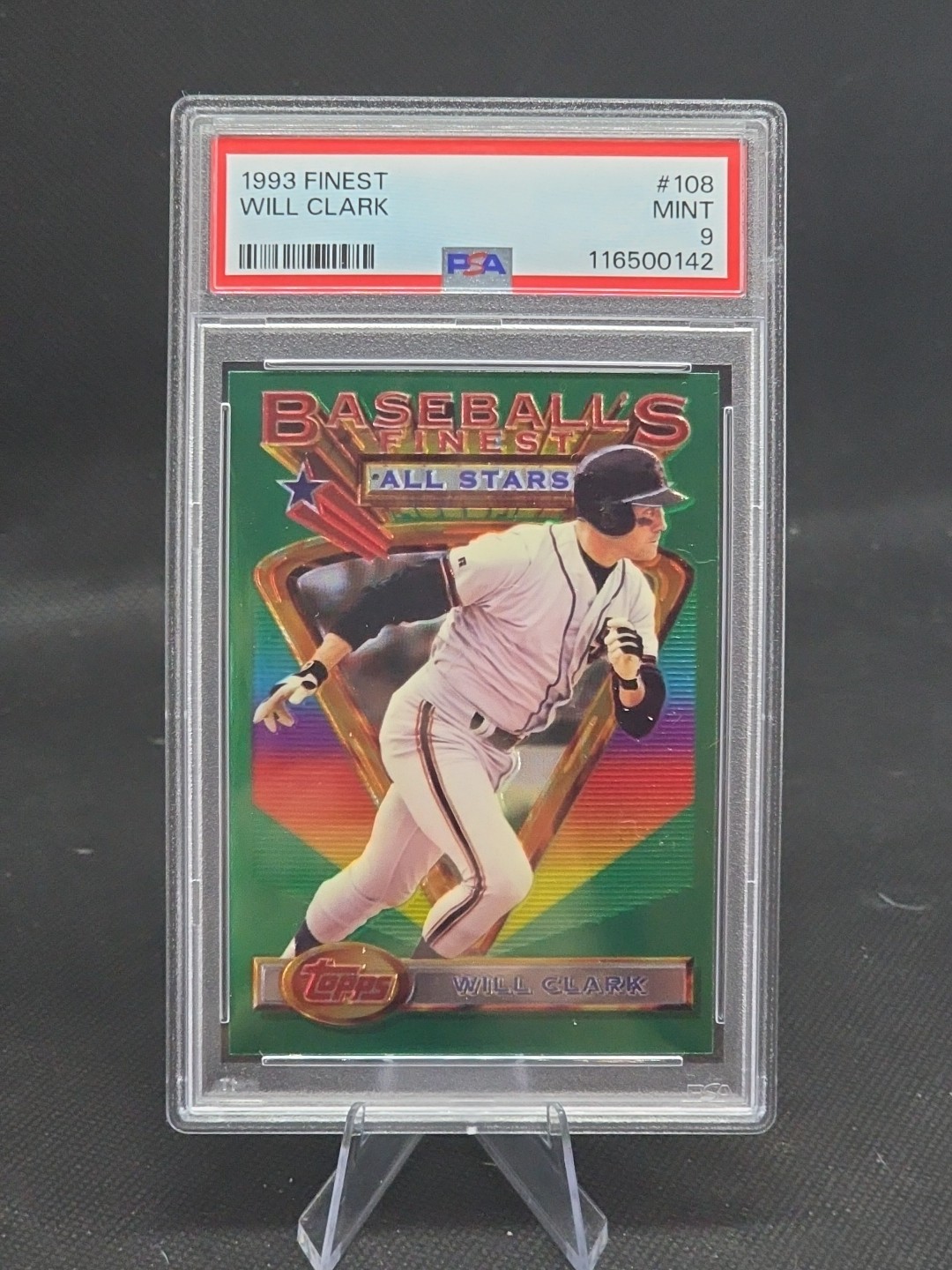 1993 Topps Finest Baseball's Finest All-Stars Will Clark #108 PSA 9 MINT Giants