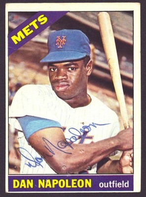 DAN NAPOLEON 1966 Topps #87 AUTOGRAPH METS Auto Signed d.2003