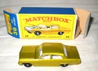 MIB 1966 Matchbox #36 Opel Diplomat, Gold w Silver Painted Motor in VNM "E4" Box