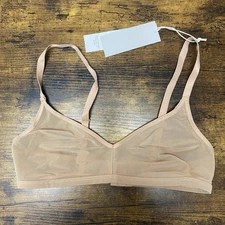 Negative Underwear Women’s Sieve Non-Wire Bra Size 2 In Buff - MSRP $70