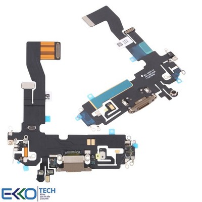   Ladebuchse für Apple iPhone 12 / 12 Pro Dock Connector Kopfhörer Flex Gold  