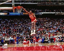 Dominique Wilkins Atlanta Hawks Unsigned 1988 NBA Slam Dunk Contest Photo
