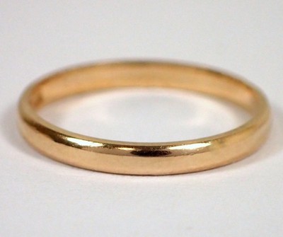 Antique Vtg BDA Signed .5g SOLID 14k Yellow Gold TINY Baby Child Ring Sz 0