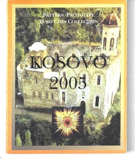 Kosovo 2005 Euro Probe Set im Folder 1 Cent 2 €uro.