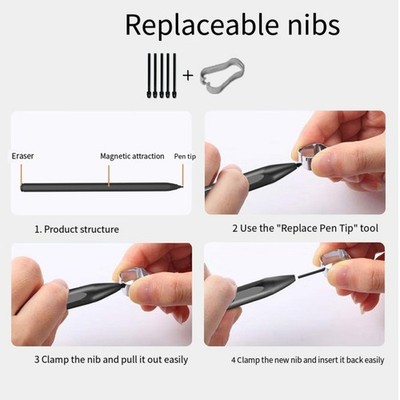 Stylus Pen magnetisch EMR für Remarkable 2 1 mit 4096 Druckstufen und Radierer