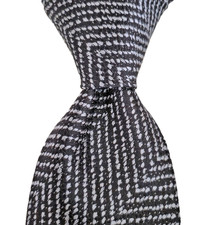 NWT TOM FORD Gray Black Large Zigzag Woven Si...