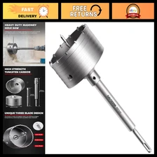 4-1/8" Concrete Hole Saw with SDS Plus Shank - Heavy Duty Masonry Drill Bit for