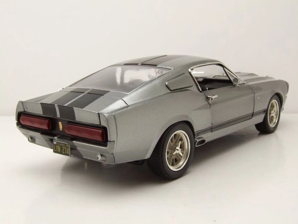 Ford Shelby MUSTANG Gt 500 Eleanor 1967 Grigio Argento Modello 1:18 Greenlight - Immagine 2 di 4