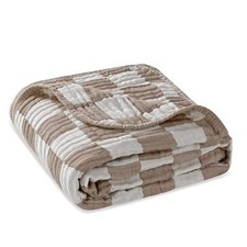 Ultra Soft Muslin Baby Blanket,A Versatile Swaddle and Bed Coffee Checkered