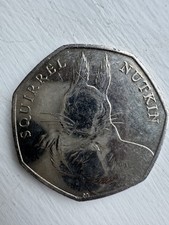 2016 Squirrel Nutkin 50p Coin Beatrix Potter Circulated Fifty Pence Free P&P
