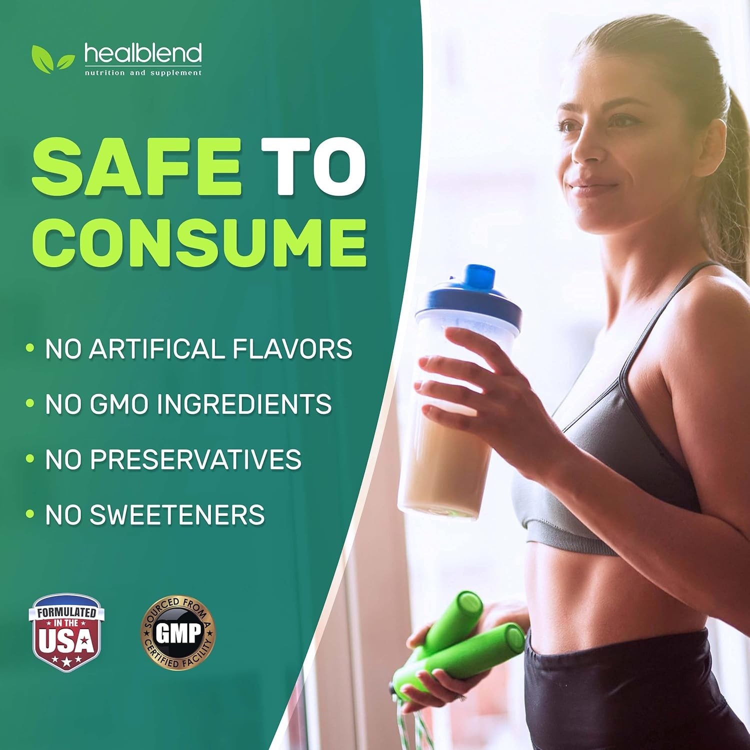 Plant Based 20g Protein Powder Isolate for Muscle Support & Recovery Supplement