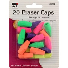 4 Pack Charles Leonard Inc Caps Eraser, 20 Ct