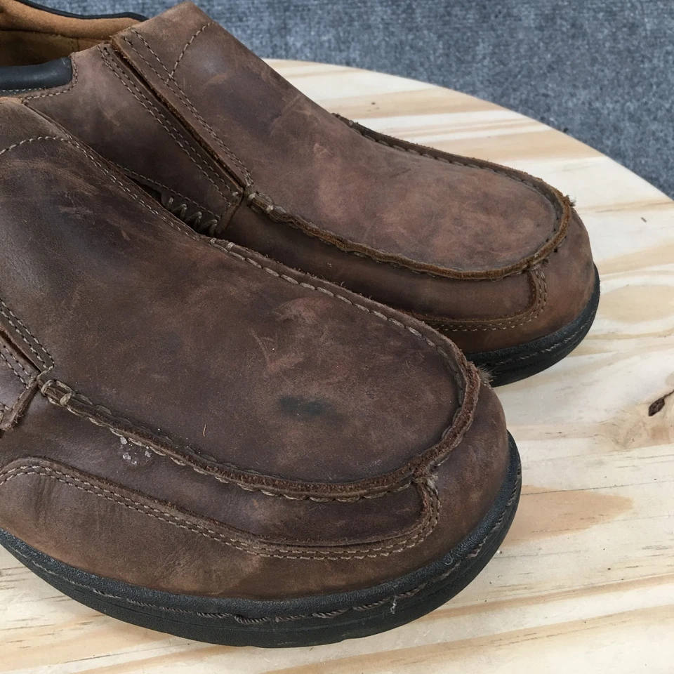 Timberland PRO Zapatos Para Hombres 11.5 W Branston ESD Sin Cordones Mocasín Cuero Marrón Foto 3 de 4