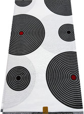 Black  White, Red- African Ankara Wax Print, 100 Cotton, Sell by 6 Yards