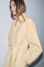 Manteau Blouson Zara Taille 40 - Beige En Laine 70% - Occasion Très Bon État