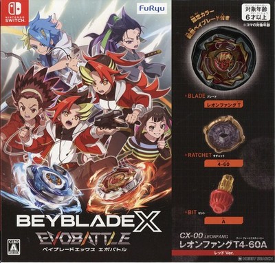 Takara Tomy Beyblade X EvoBattle Switch + CX-00 LeonFang T4-60A RedVerToy Bundle
