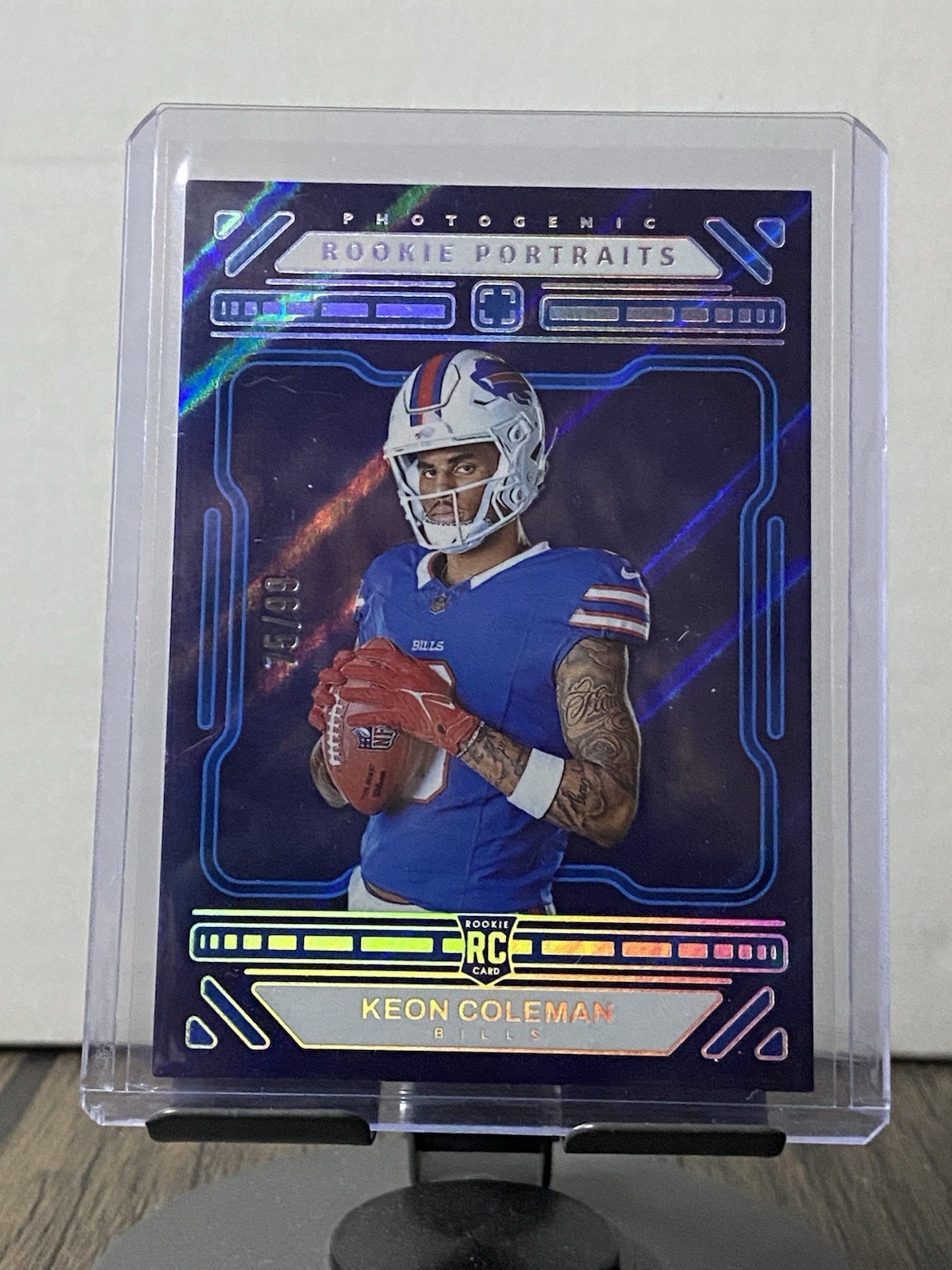 2024 Panini Photogenic - Rookie Portrait Keon Coleman #161 Blue /99 (RC)