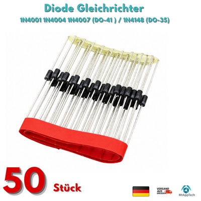 50 Stück Diode Gleichrichter ( 1N4001 1N4004 1N4007 (DO-41 ) / 1N4148 (DO-35) )
