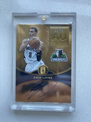 2016-17 Panini Gold Standard Zach Lavine AU 79 Gold Autographs 8/79 Jersey Match