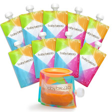 Reusable Baby Food Storage Pouches, 10 Pack 7Oz - Make Organic Food Puree for Ki