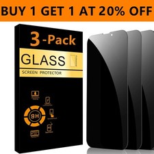 3 For iPhone 17 16e 15 14 13 Pro Max Air Privacy Tempered Glass Screen Protector