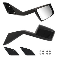 LEAVAN Black Hood Mirrors Assembly Fit for 2000-2015 Volvo VNL L R,
