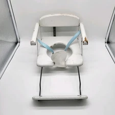 Trimble Kiddie-Trainer Child Potty Training Wooden Chair Seat Vtg 1955 50s USA