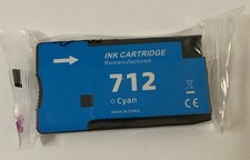 712 Ink Cartridge Compatible Fits HP Printers NEW W/out Box Cyan