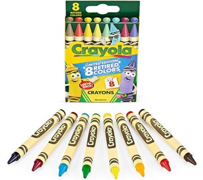 Two Packs! Crayola Crayons Limited Edition With 8 Retired Colors! DANDELION!