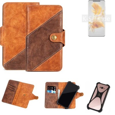 Handy-Hülle für Huawei Mate 50 Pro Wallet Case Cover Smarthphone Braun