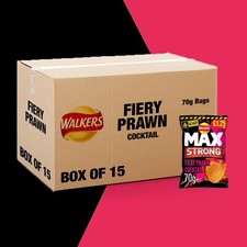 Walkers crisps Max crisps Strong Spicy Prawn Cocktail Crisps 70g