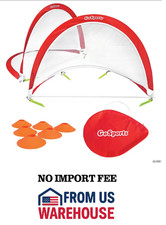 GoSports 6-FT Portable Pop-Up Soccer Goals (Set of 2 + 6 Cones & Case)