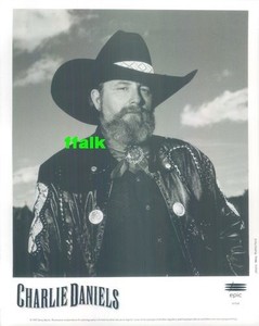 Press Photo & Release: CHARLIE DANIELS 8x10 B&W 1991